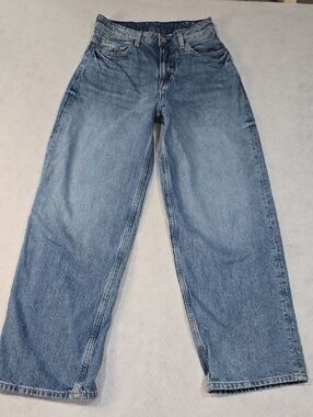 Classic High-Waist Wide-Leg Jeans - Light Blue